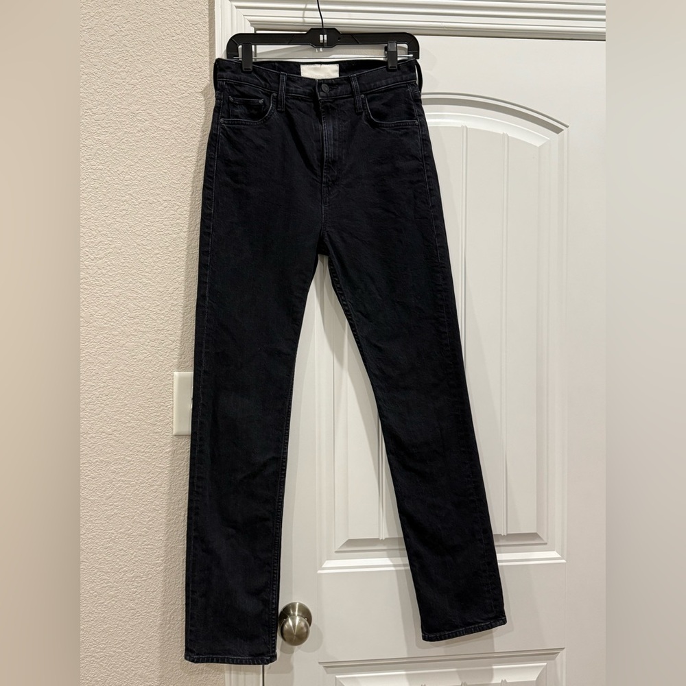 MOTHER SUPERIOR dark black High Rise Skimp Jean in size 29